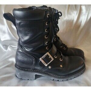 Bates Riding Collection SZ 10 E44101 Men Black Slip Resistant Motorcycle Boots